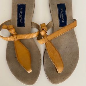 Piazza Sempione Italian leather flat sandals size 8